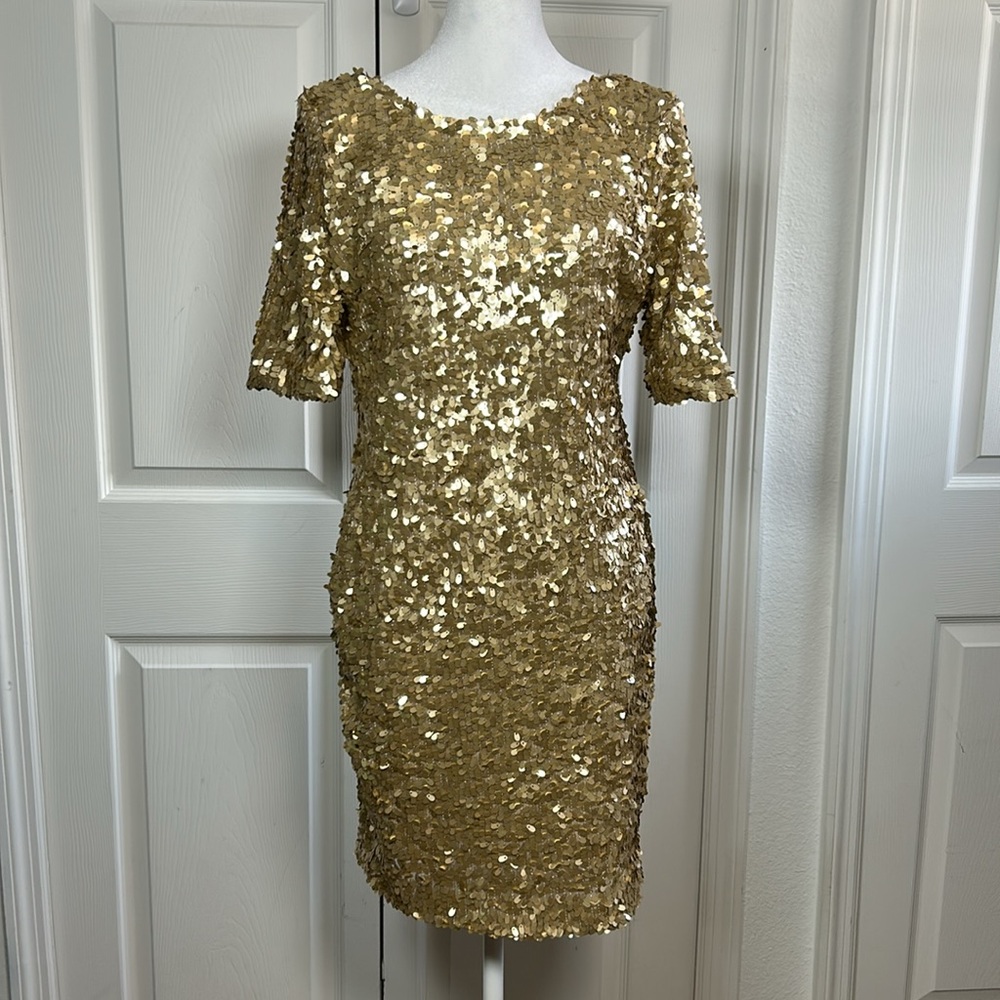 Ark & Co. Gold Sequin Dress